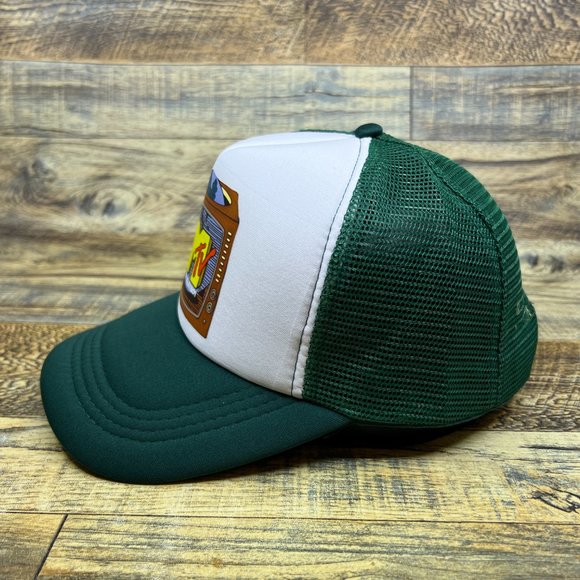 MTV Mens Trucker Hat Dark Green Snapback TV Globe Retro Television 90s Nostalgia - Picture 4 of 8